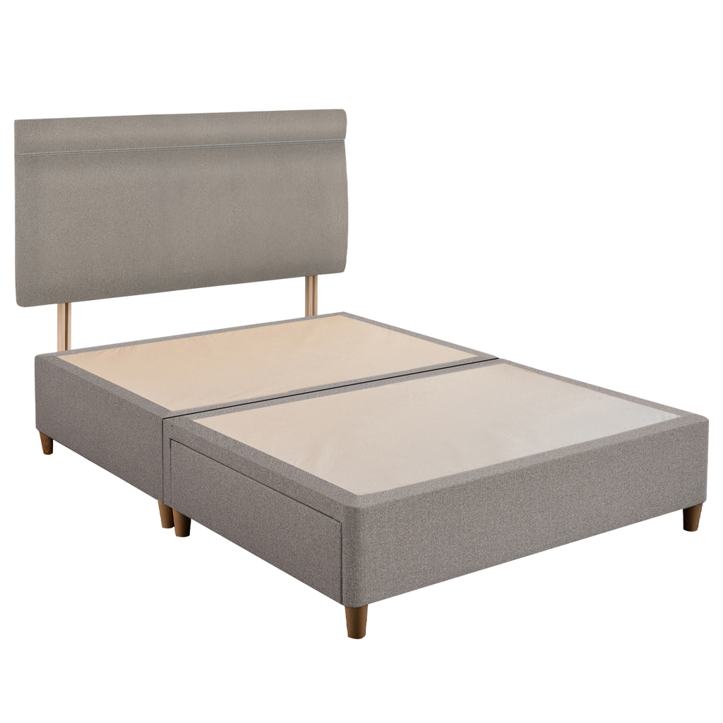 Oatmeal Wentworth Upholstered Headboard & Divan Base