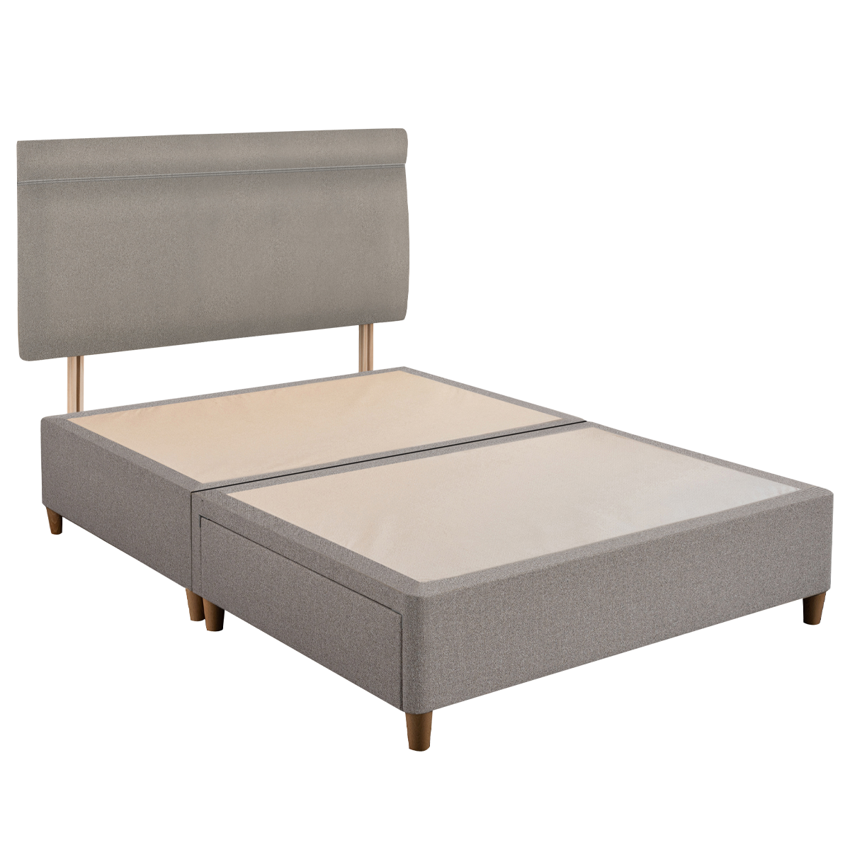 Oatmeal Wentworth Upholstered Headboard & Divan Base