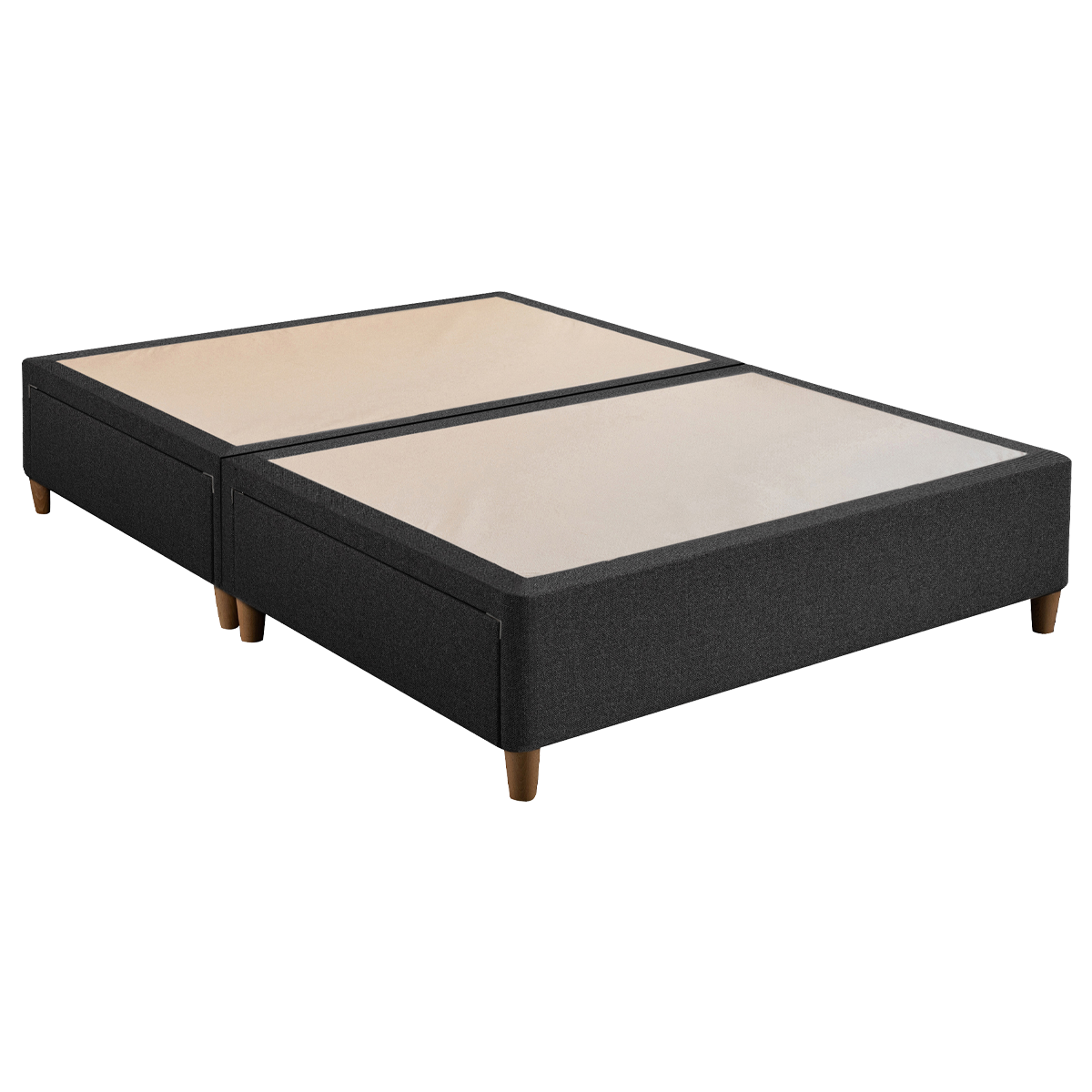 Charcoal Upholstered 4 Drawer Divan Base