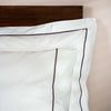 White / Blackberry 200 Thread Count Egyptian Cotton Pillowcases