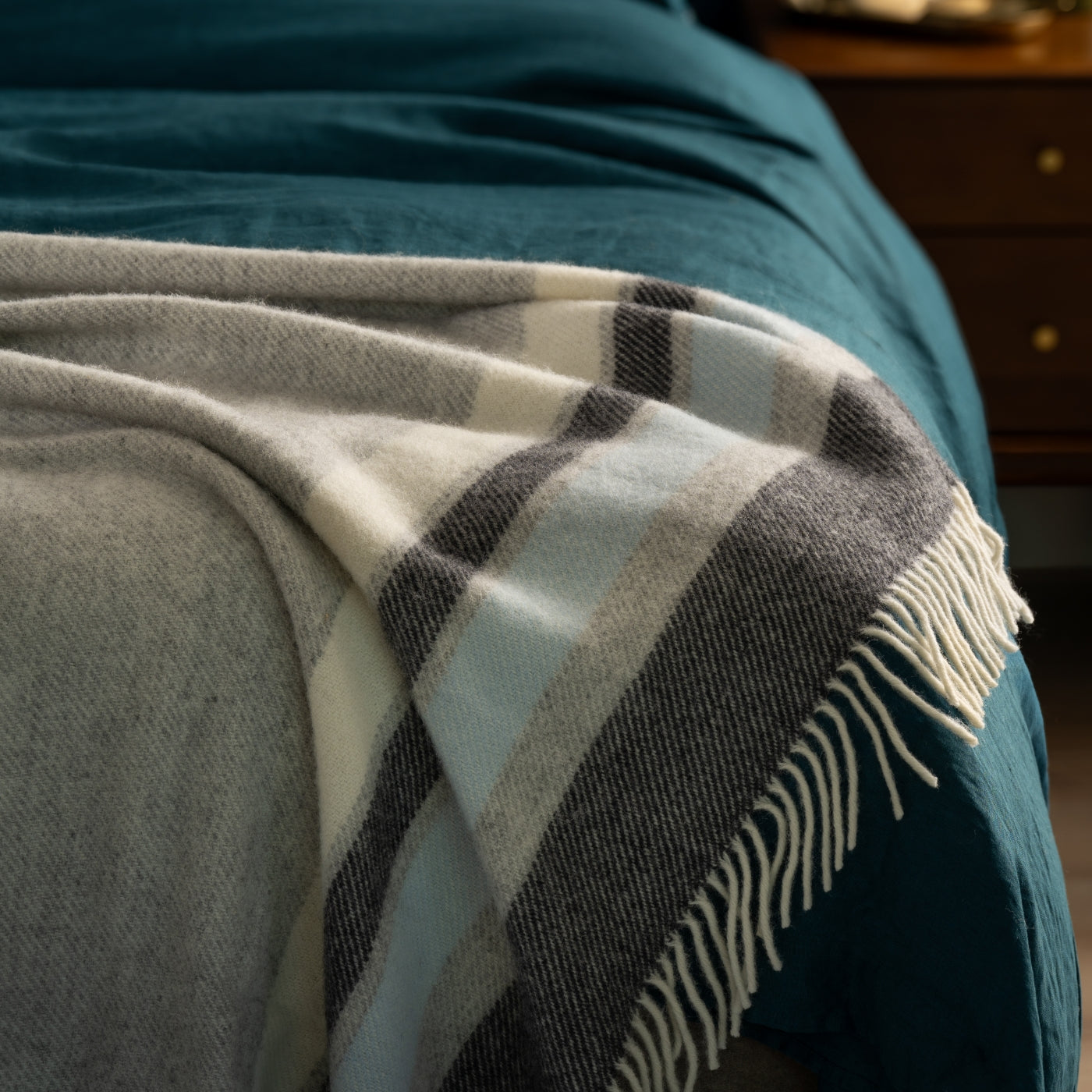 Artic Striped Pure Wool Throw