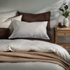 Blue/Natural Stripe Brushed Cotton Bed Set Superking