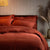 Burnt Orange French Linen Duvet Cover