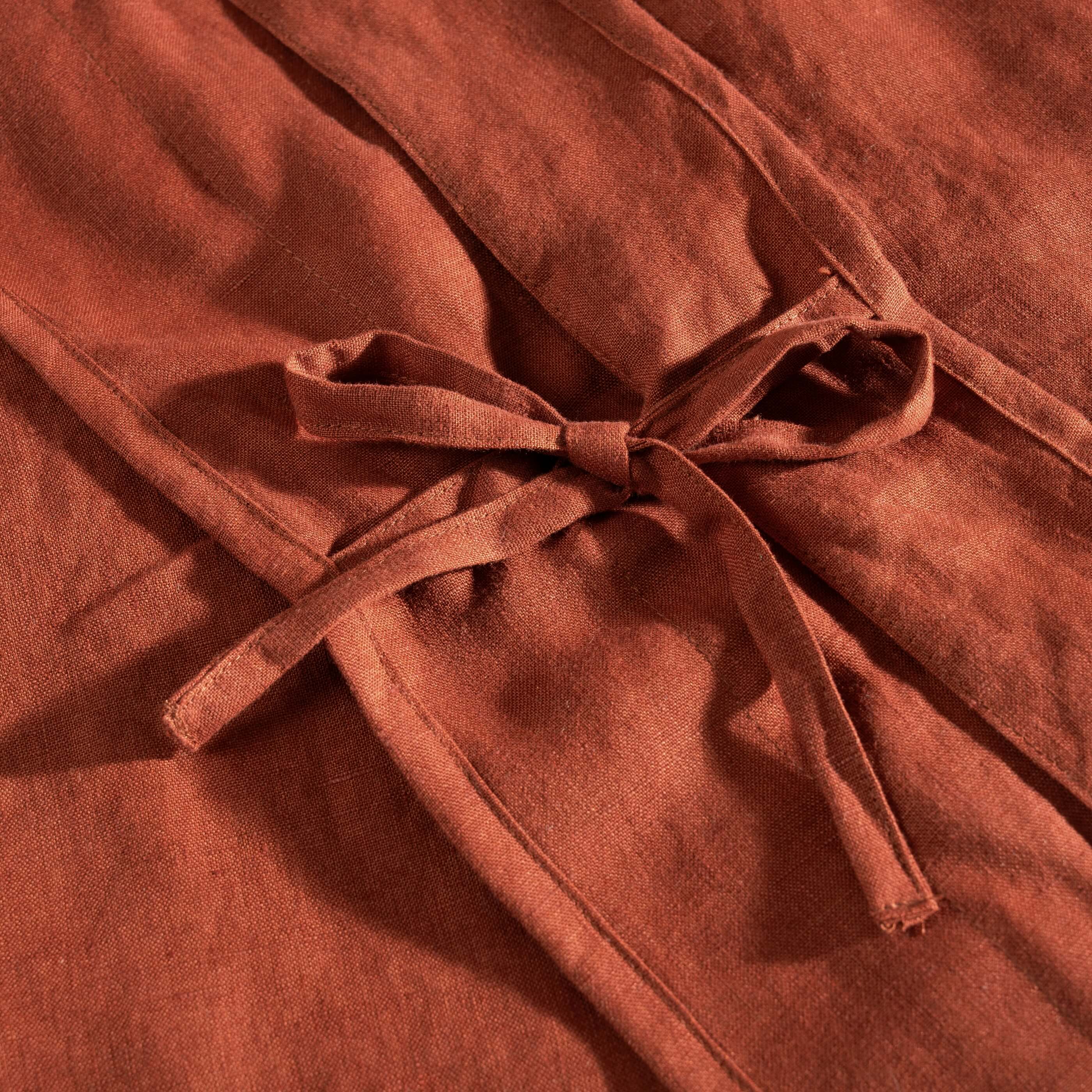 Burnt Orange French Linen Duvet Cover