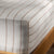 White/Burnt Orange Pinstripe Linen/Cotton 30cm Standard Fitted Sheets