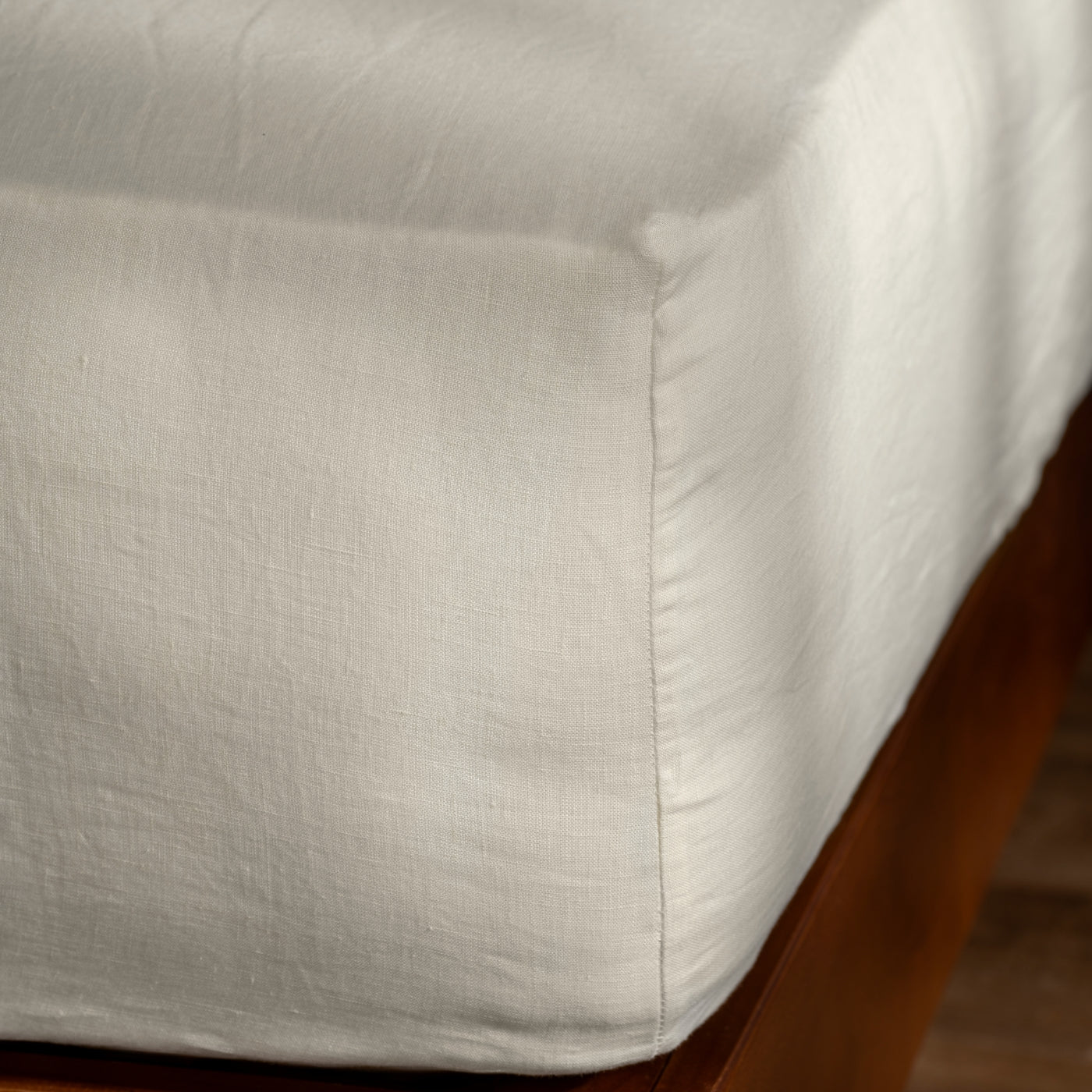 Chalky White French Linen Bed Set