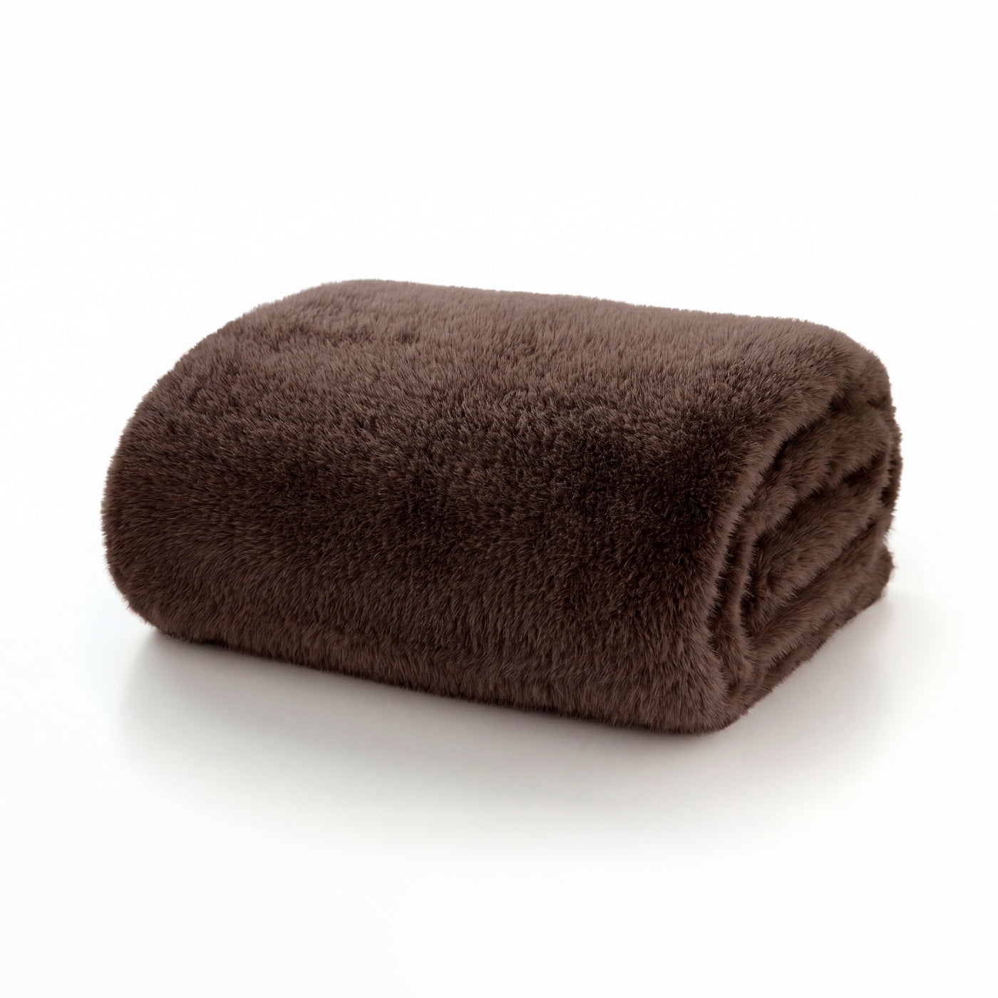 Chocolate Faux Fur Throw