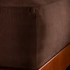 Chocolate French Linen 40cm Deep Fitted Sheets
