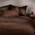 Chocolate French Linen Bed Set