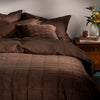 Chocolate Cotton Velvet Bedspreads