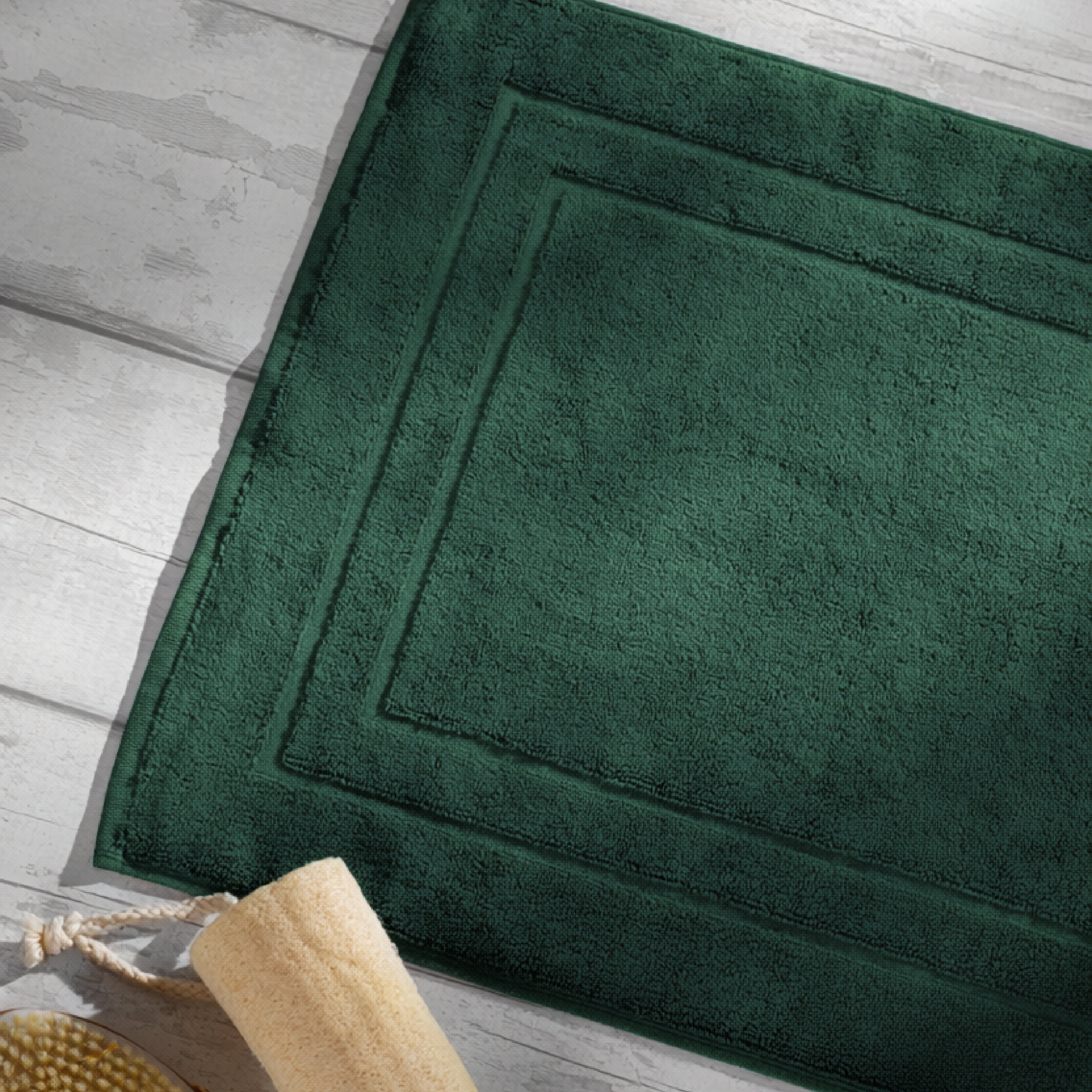 Dark Emerald Egyptian Cotton Bath Mat