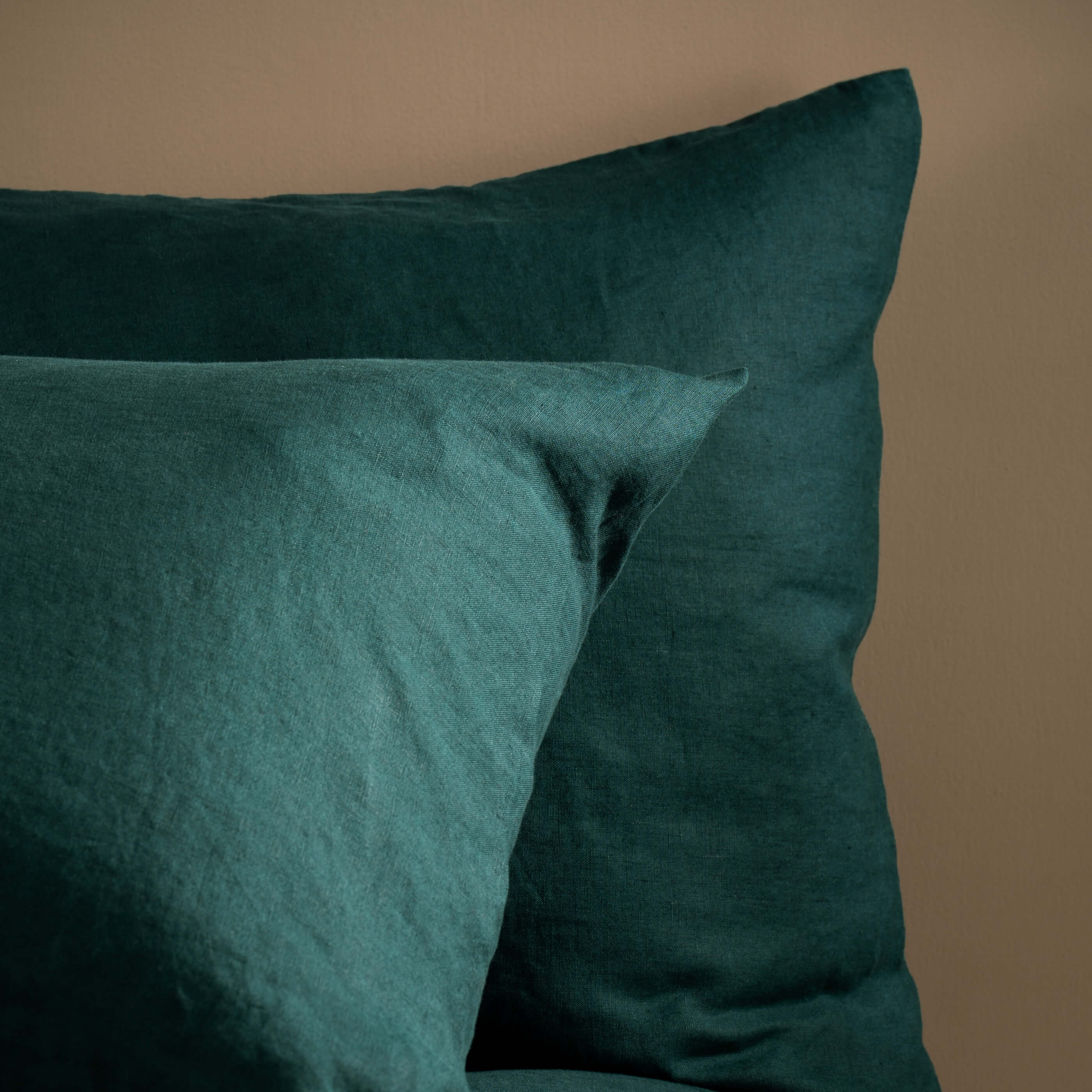 Dark Emerald French Linen Pillowcases
