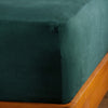 Dark Emerald French Linen 40cm Deep Fitted Sheets