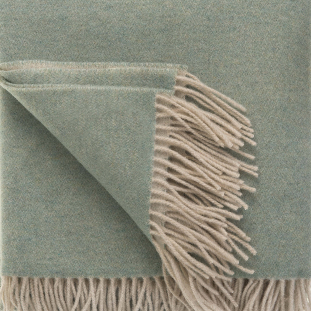 Duck Egg Wool Cashmere Throw