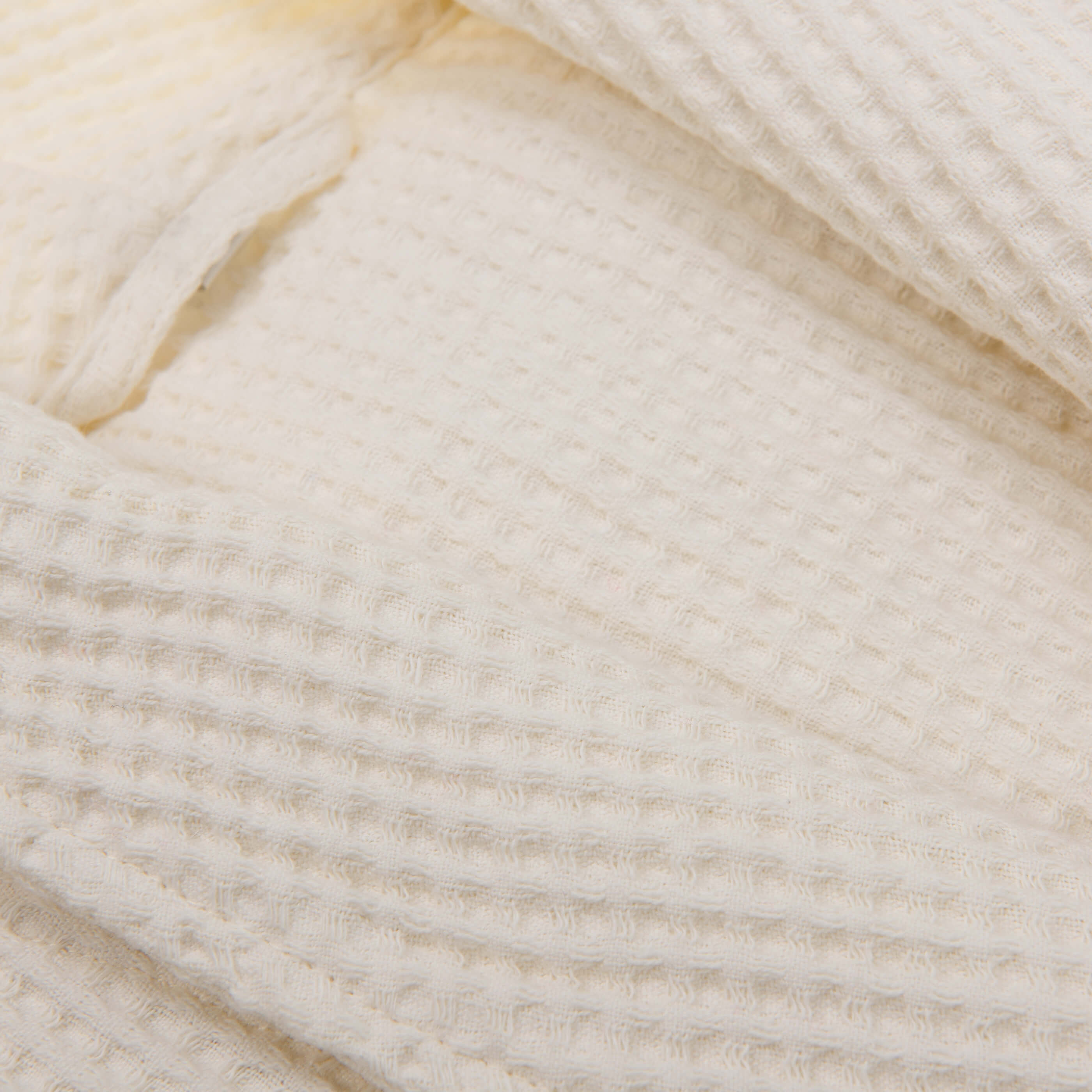 Ecru Waffle Cotton Bathrobe