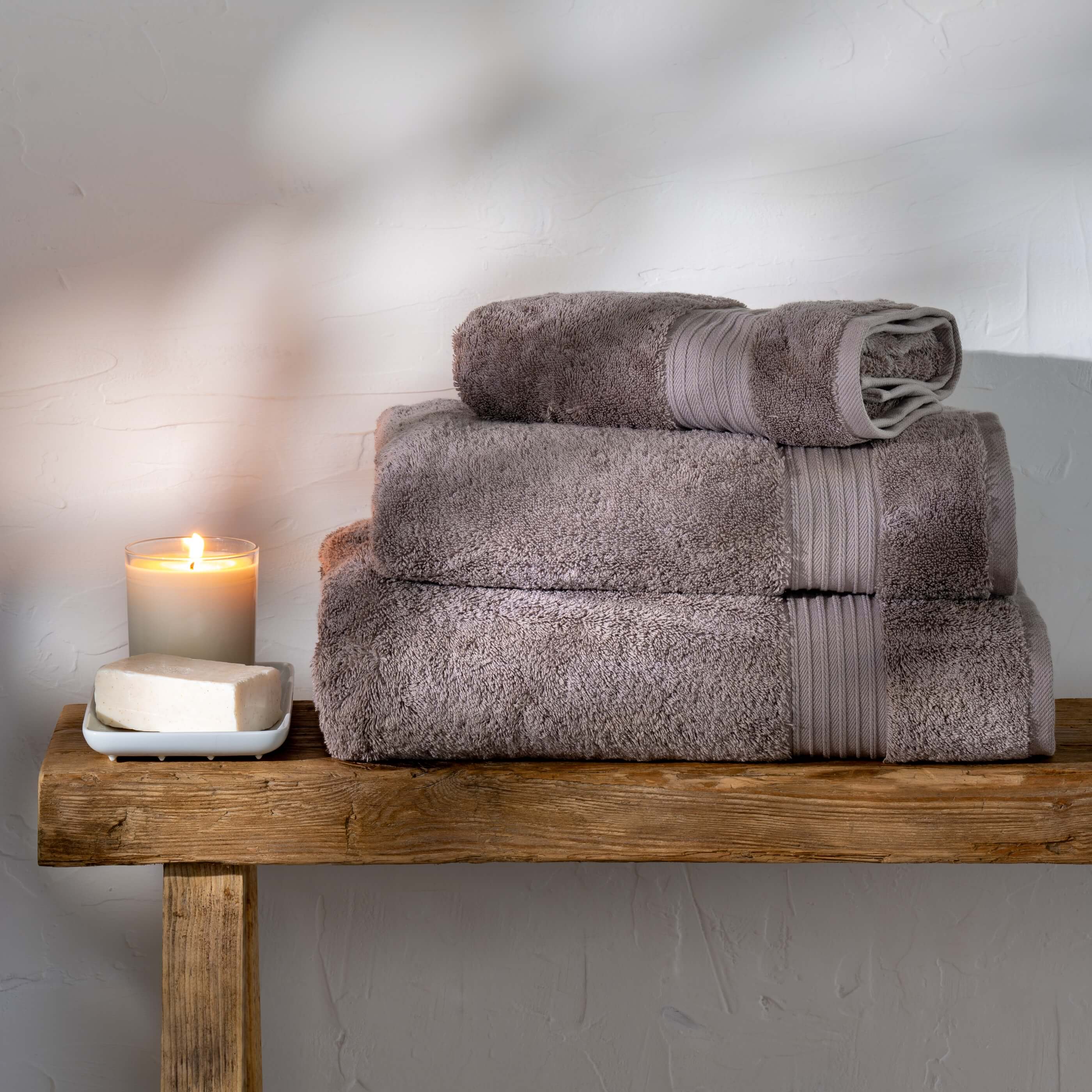 Mid Grey Egyptian Cotton Bath Towels