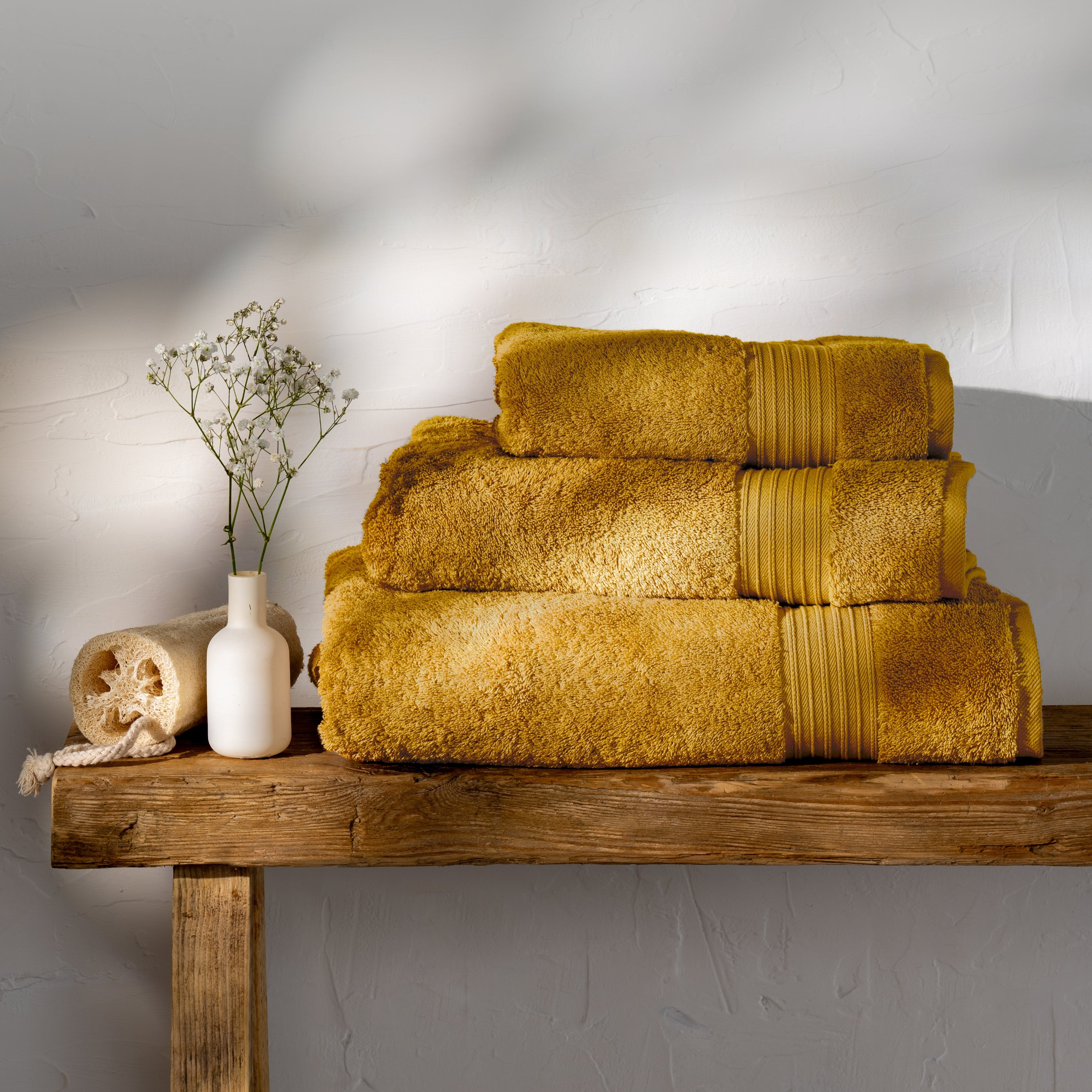 Mustard Yellow Egyptian Cotton Towels