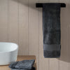 Smoke Egyptian Cotton Towels bedroom detail 2 | Soak and Sleep