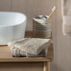Taupe Egyptian Cotton Face Cloth close-up detail | Soak and Sleep