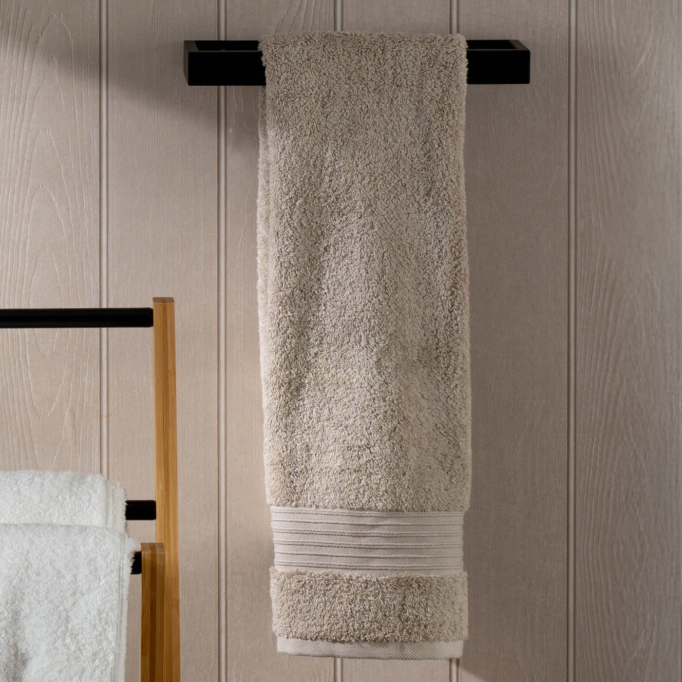 Taupe Egyptian Cotton Hand Towel close-up detail | Soak and Sleep