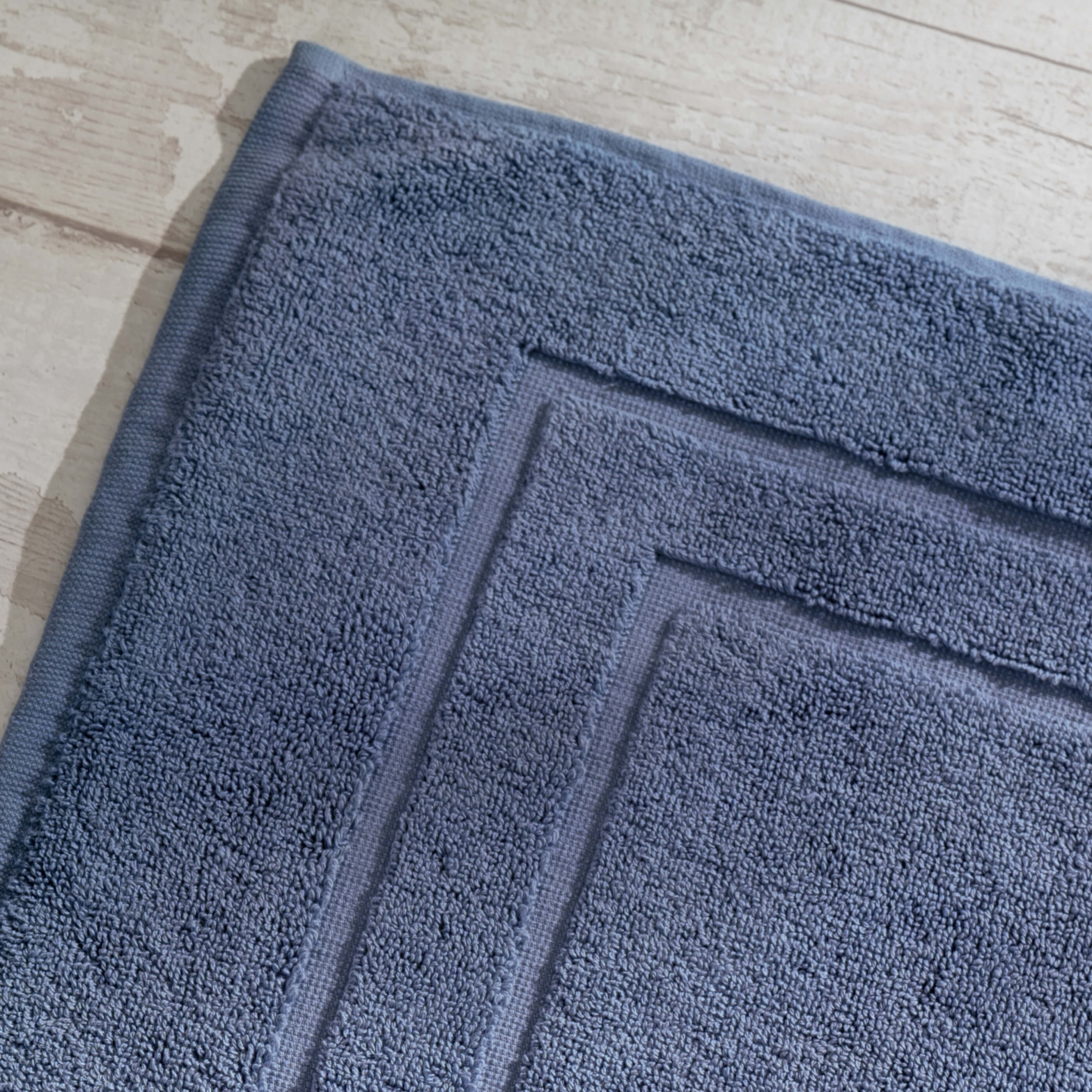 Dusky Blue Egyptian Cotton Bath Mat