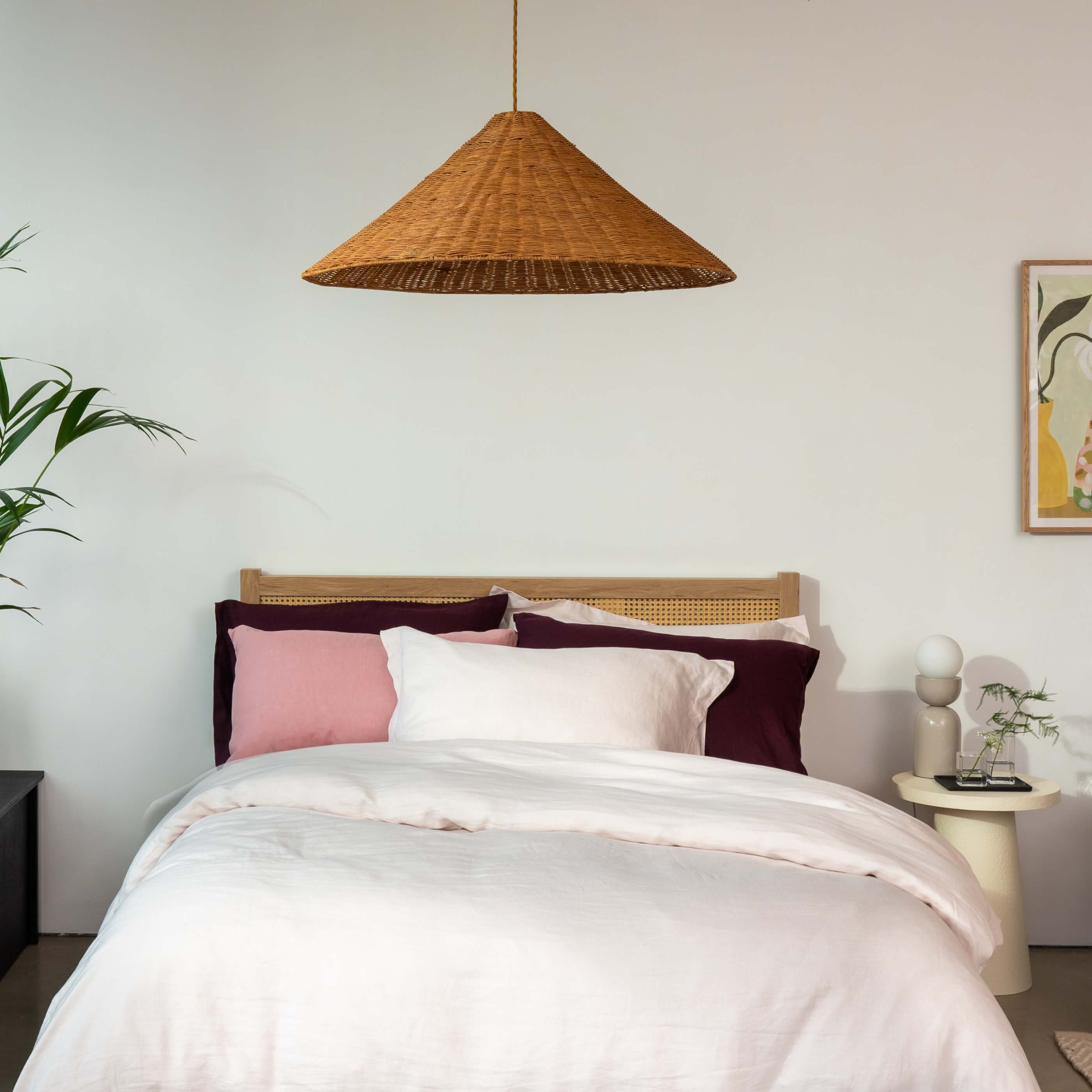 Blush Pink French Linen Flat Sheet