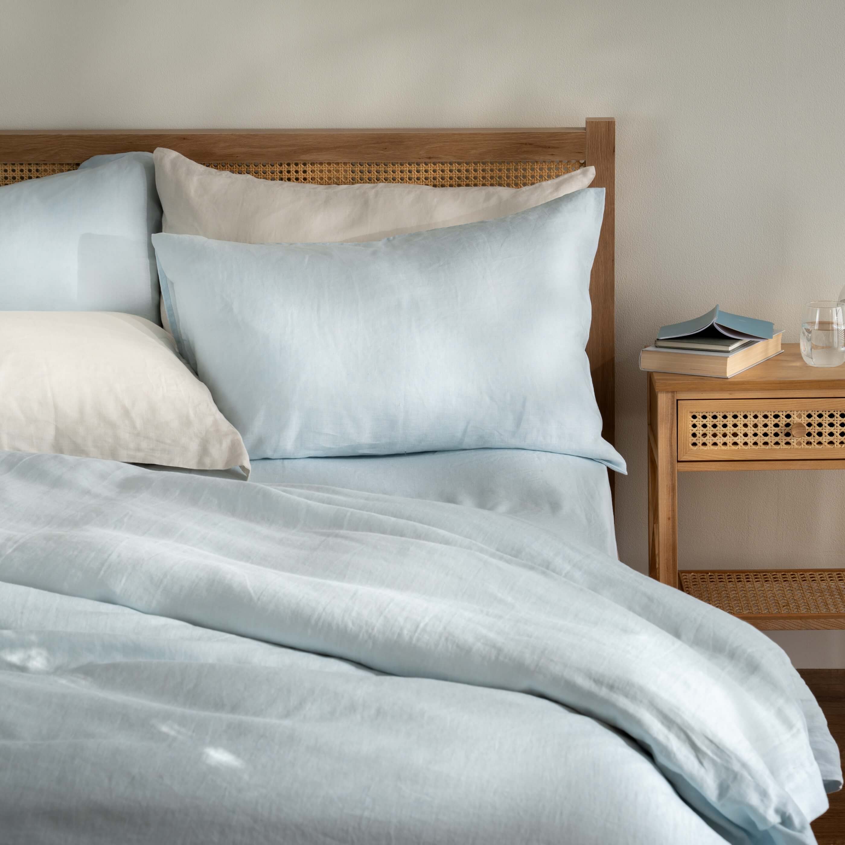 Mineral Blue French Linen Pillowcase