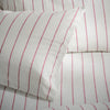 White/Fuchsia Pinstripe Linen Cotton Pillowcases