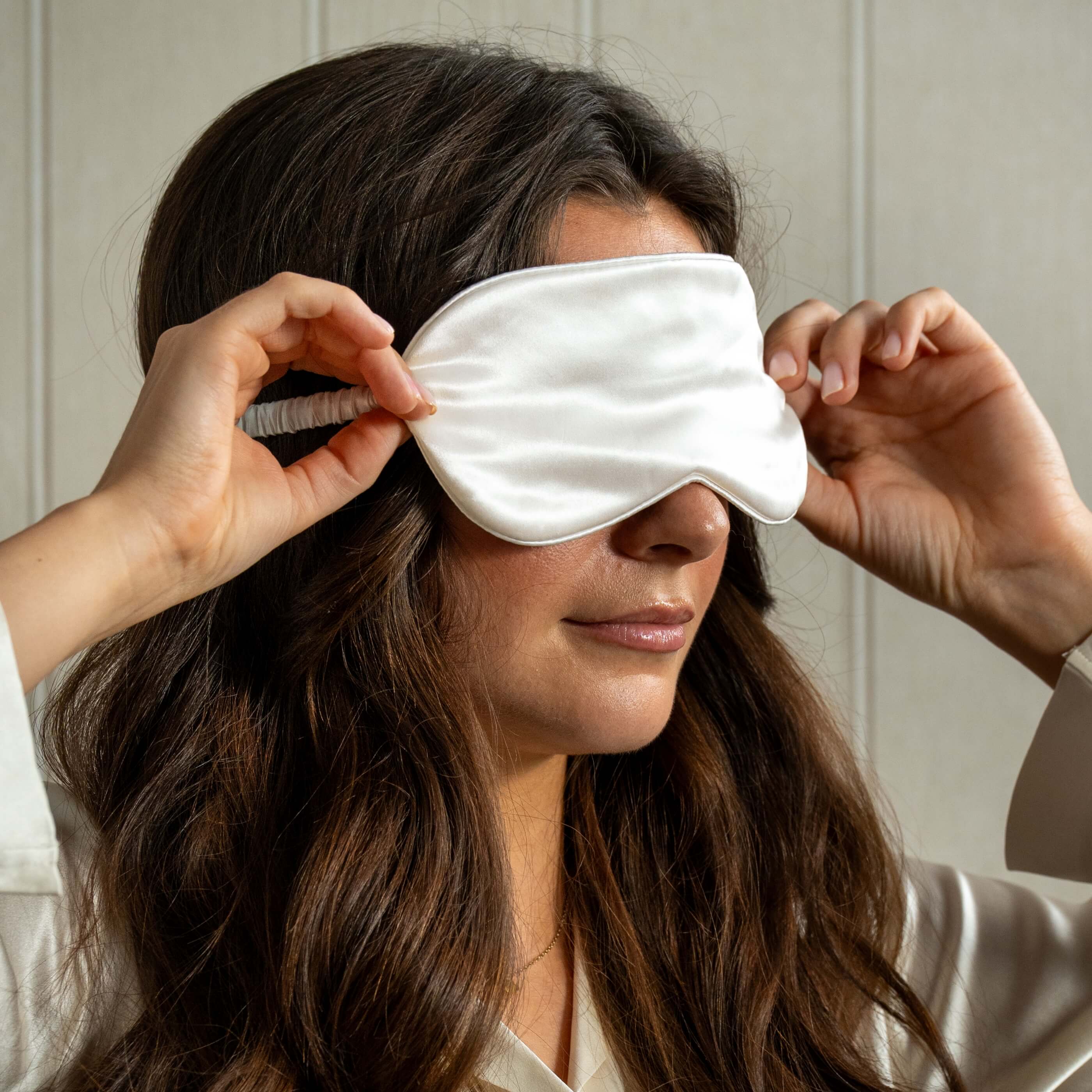 Ivory Pure Mulberry Silk Eye Mask
