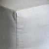 Light Grey French Linen 40cm Deep Fitted Sheets close-up detail | Soak and Sleep