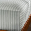 Misty Green Herringbone Stripe Cotton 30cm Standard Fitted Sheets
