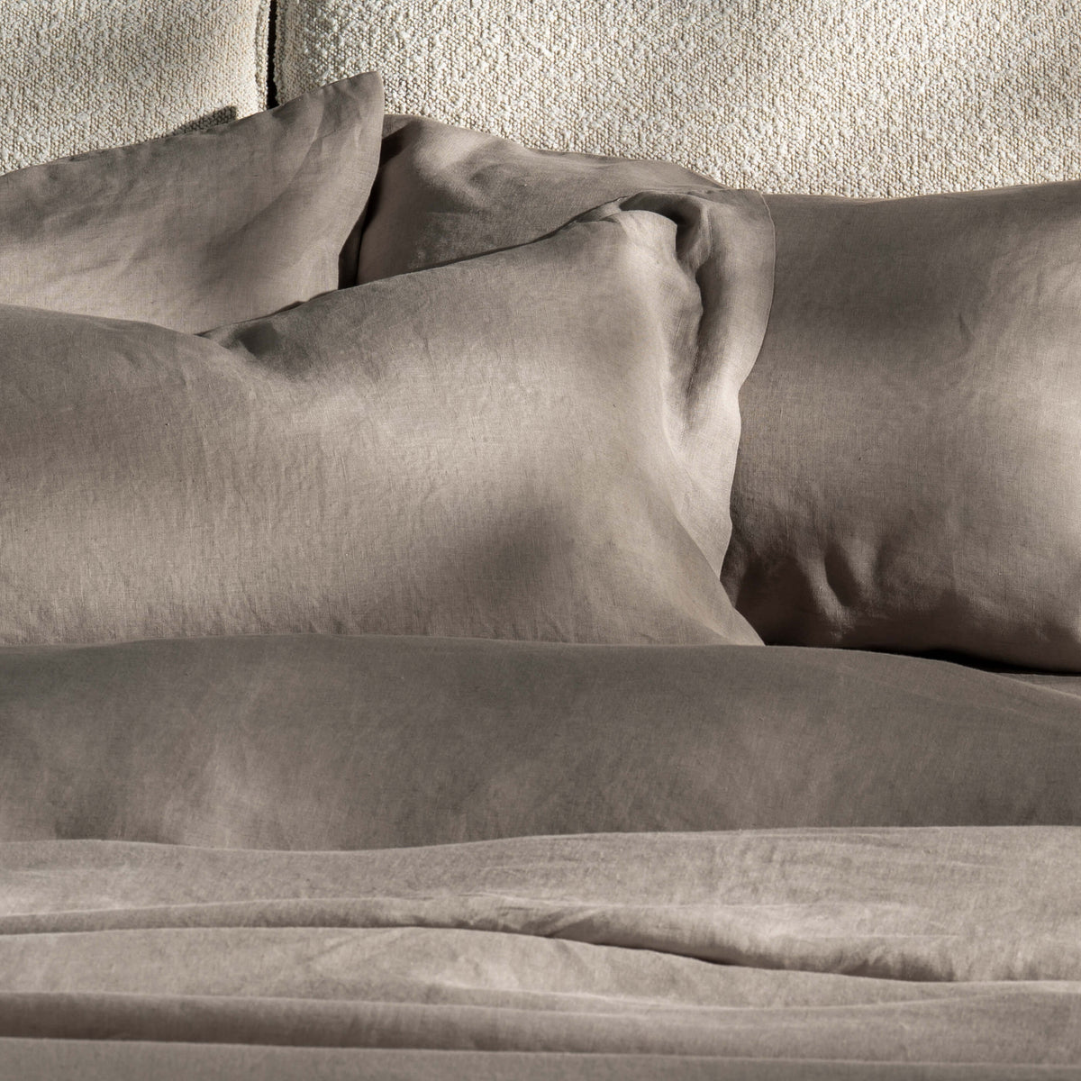 Mocha French Linen Pillowcase