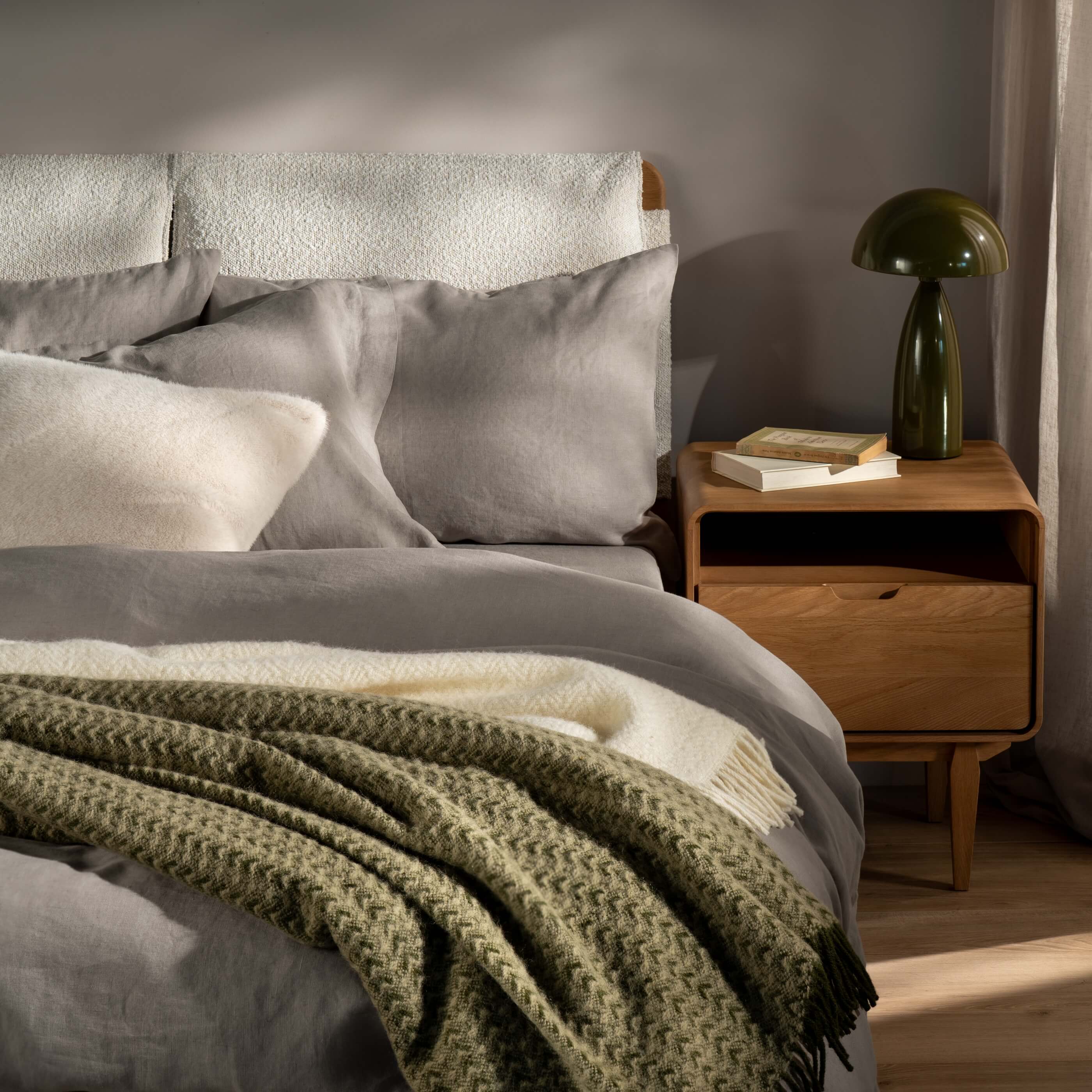 Mocha French Linen Bedding and Bed Sheet