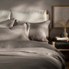 Mocha French Linen Bedding and Bed Sheets - breathable, styled in a bedroom | Soak and Sleep