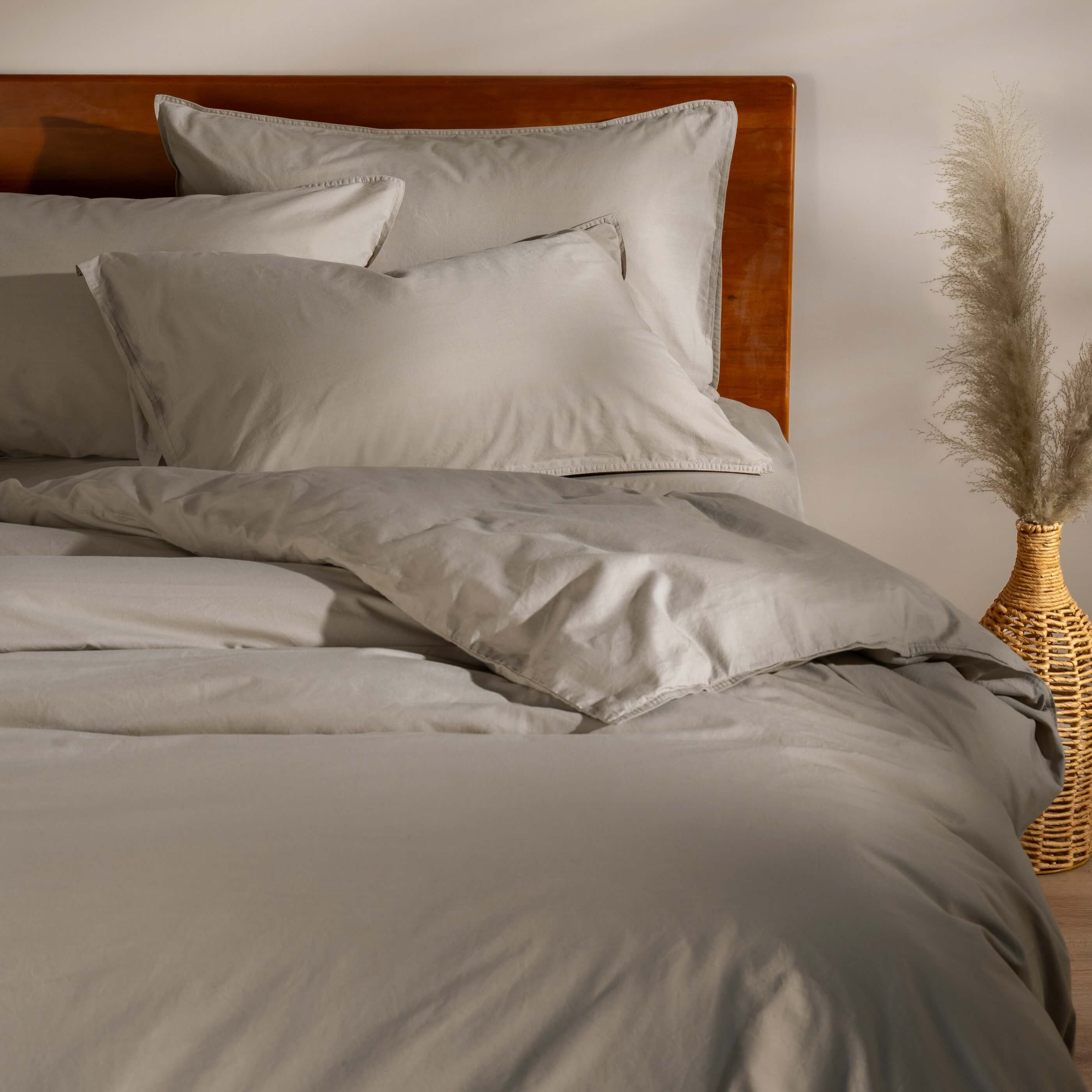 Mocha Stonewashed Cotton Bedding & Sheets