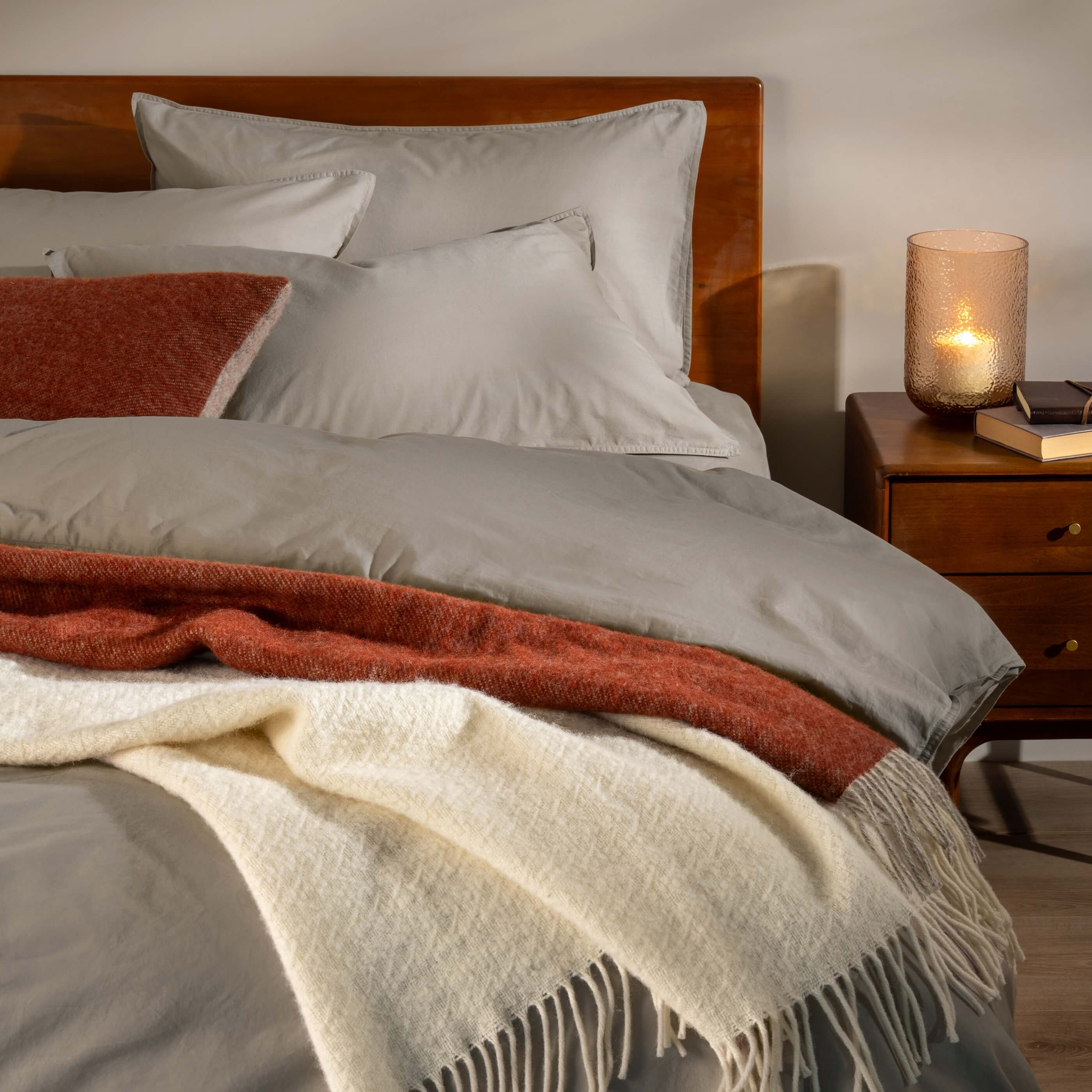 Mocha Stonewashed Cotton Bedding & Sheets