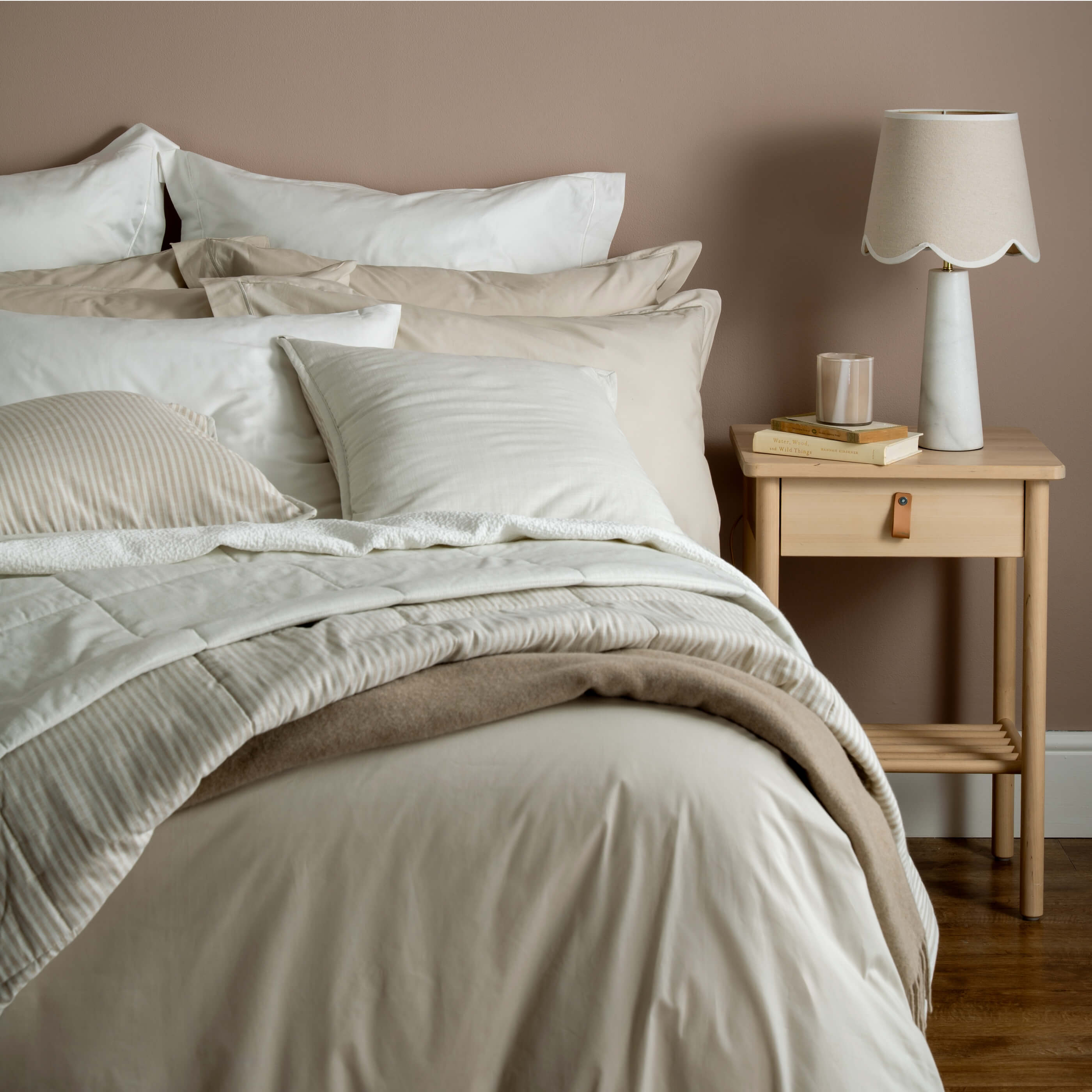 Natural 200 Thread Count Egyptian Cotton Fitted Sheet (Standard)