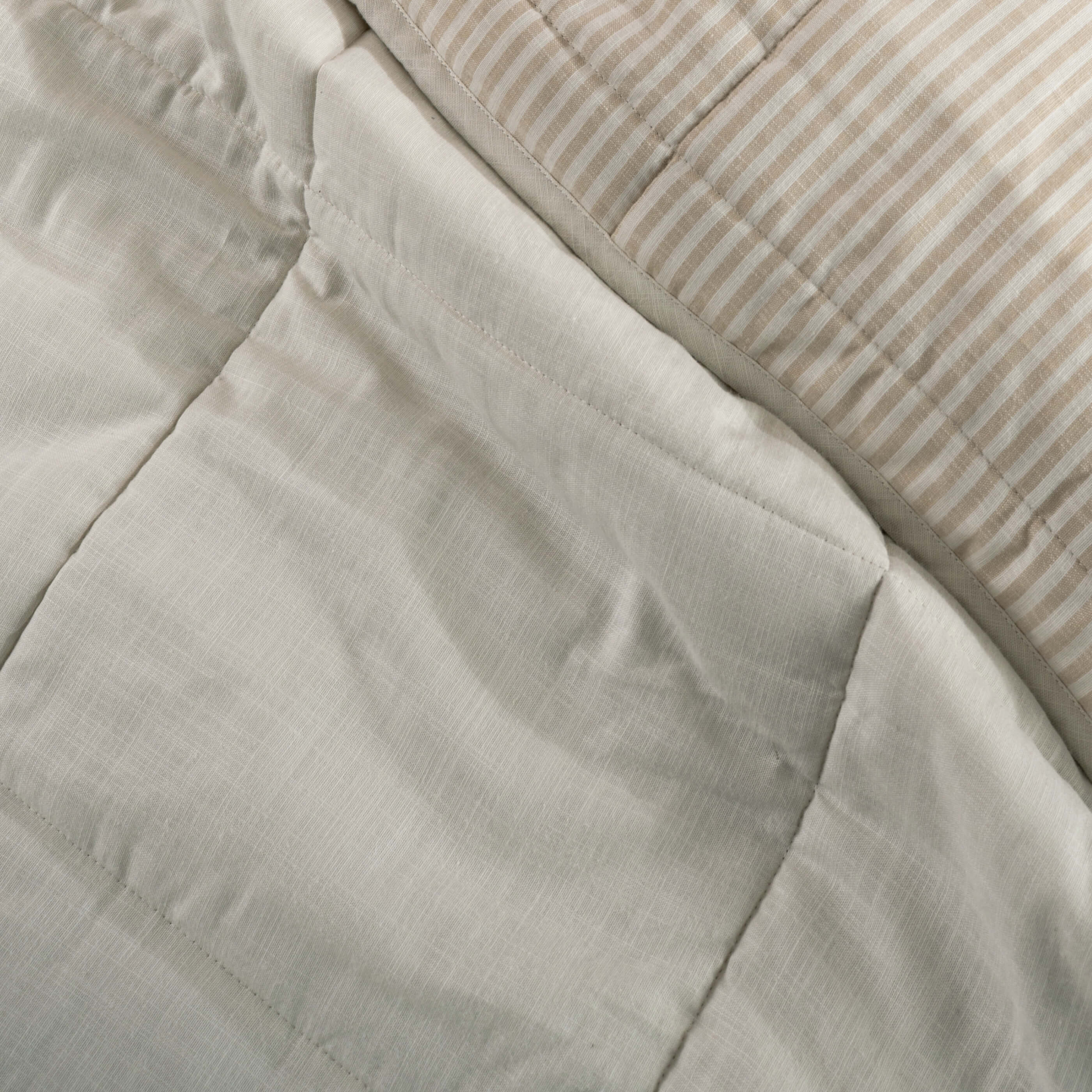 Natural Linen Look Bedspread & Cushions
