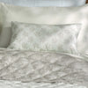Natural Reversible Floral Print Cushion Cover - white, close-up detail 1 | Soak and Sleep