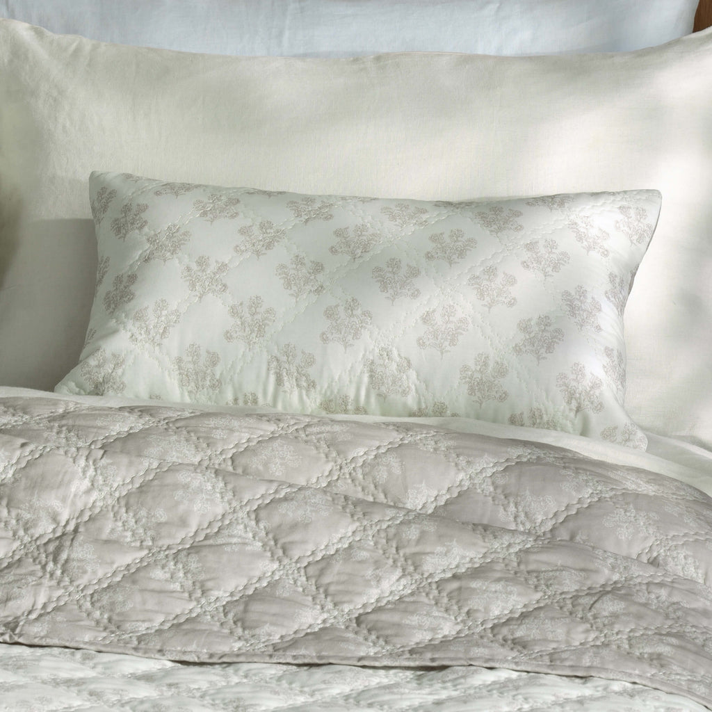 Natural Reversible Floral Print Cushion Cover