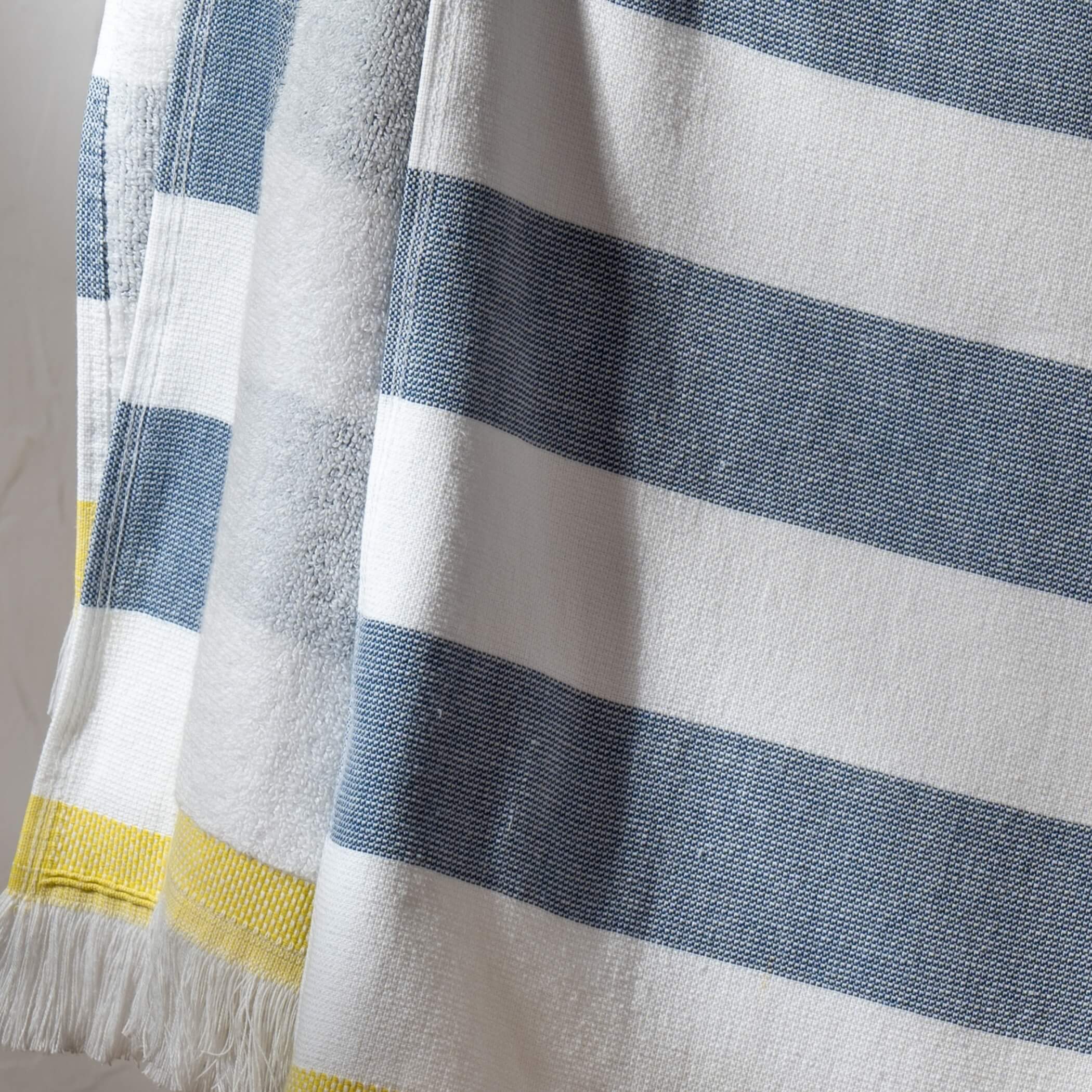 Navy Striped Beach Towels