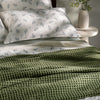 Olive Green Waffle Cotton Bedspread