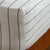 White/Blackberry Pinstripe Linen Cotton Blend Fitted Sheet (Standard)