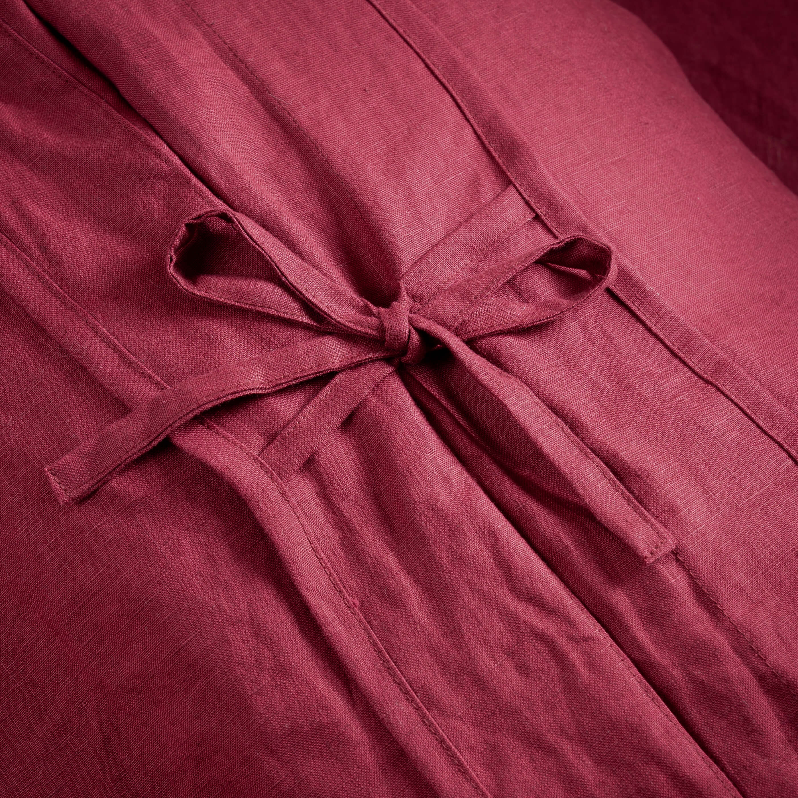 Raspberry French Linen Duvet Cover