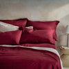 Raspberry French Linen Bed Set Superking - breathable, natural, styled in a bedroom | Soak and Sleep