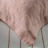 Soft Pink French Linen Bedding and Bed Sheets - breathable, close-up detail 3 | Soak and Sleep