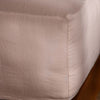 Soft Pink French Linen Bedding and Bed Sheets - breathable, close-up detail 5 | Soak and Sleep