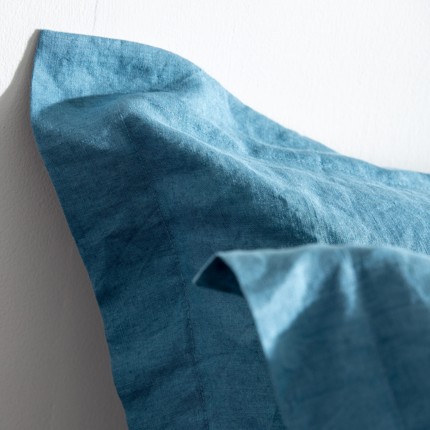 Teal French Linen Pillowcase