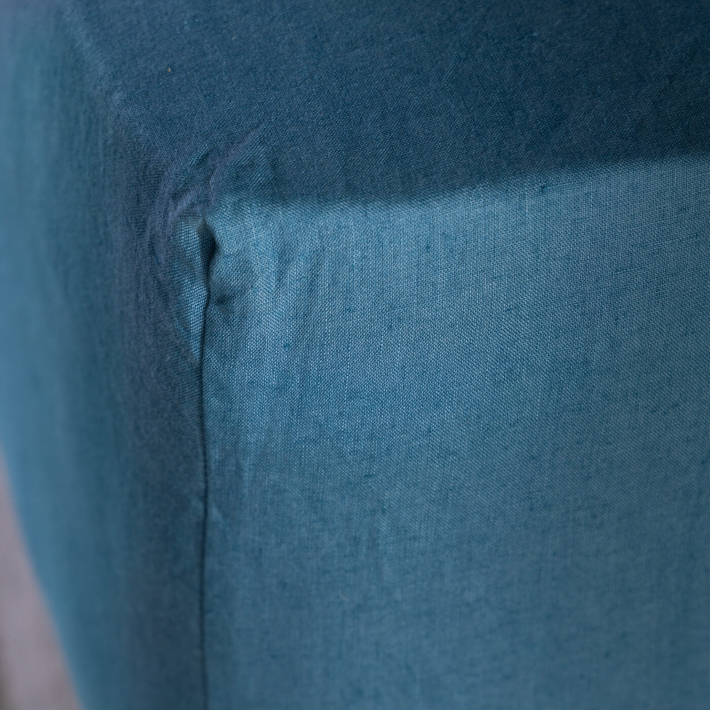 Teal French Linen Fitted Sheet (Standard)
