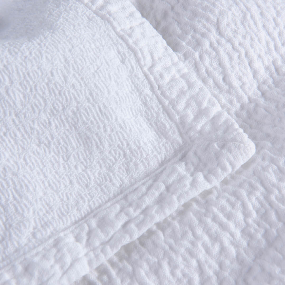 White Textured Matelasse Cotton Bedspread